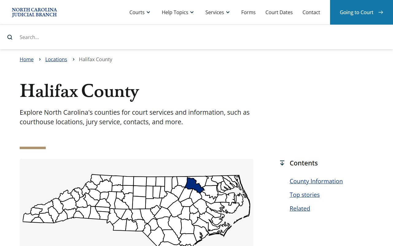 Halifax County jail mugshots court records distinction Judicial Branch page